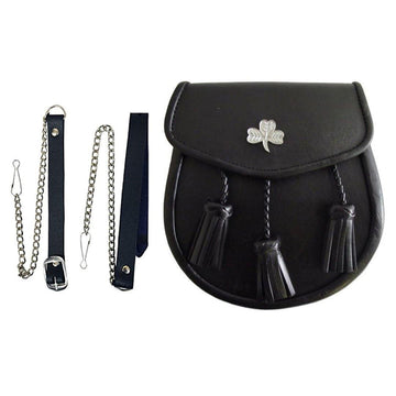 imperial-highland-supplies-new-irish-shamrock-kilt-sporran-pouch-3-tassels